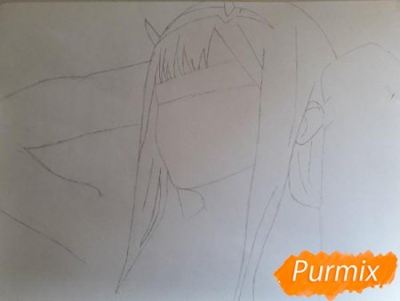 Нарисовать 02 из аниме поэтапно