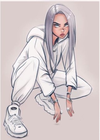Билли Айлиш рисунок аниме