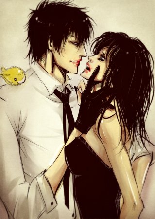 Парень и девушка арт