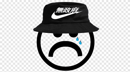 Стикер панамка чёрного