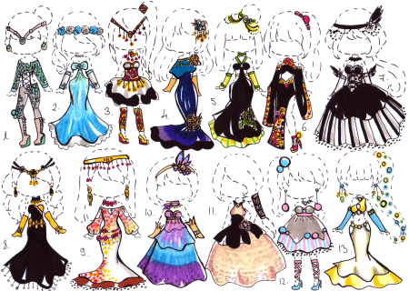 Новогодние костюмы для персонажей референс