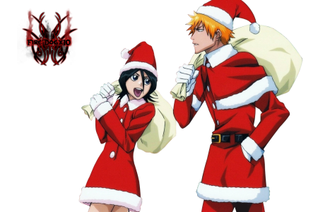 Новогодние аниме персонажи