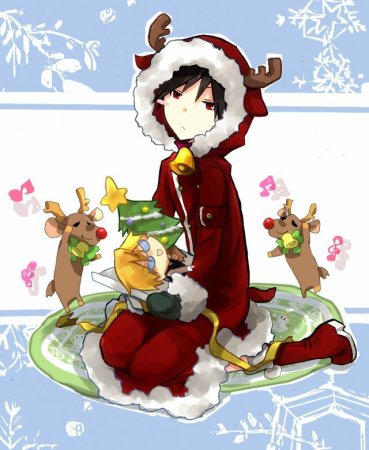 Новогодние аниме парни