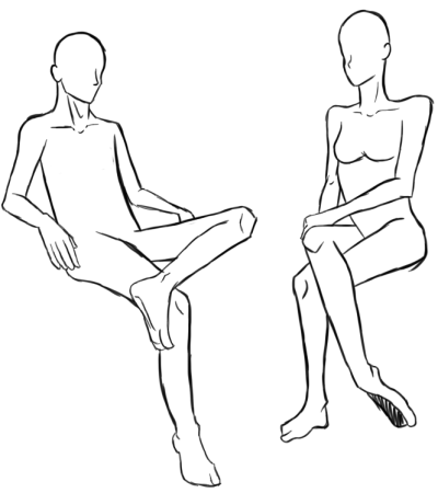 Поза сидящего человека