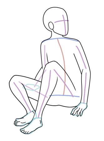 Поза сидящего человека