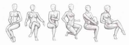 Сидячие женские позы