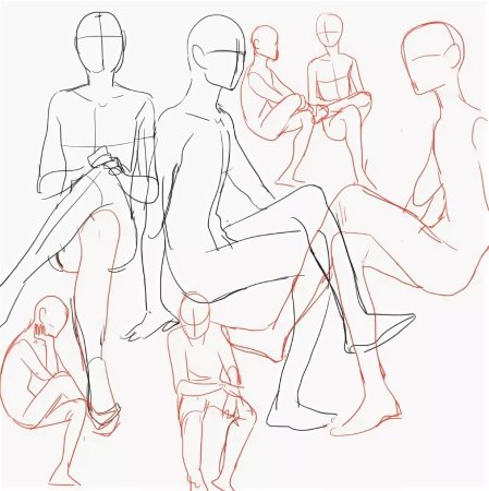 Сидящая поза для рисования