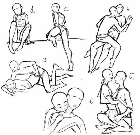 Позы для рисования в наклон