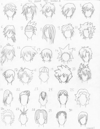 Мужские причёски для рисования