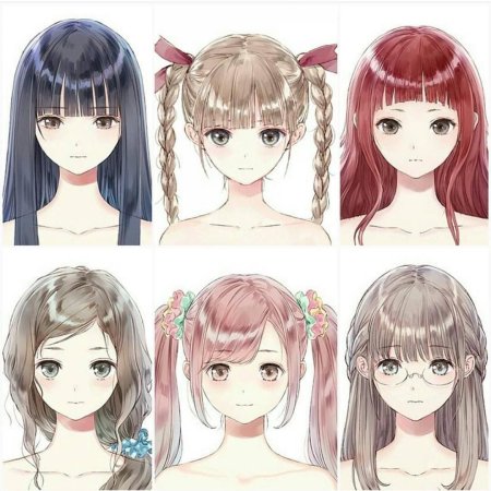 Аниме прически