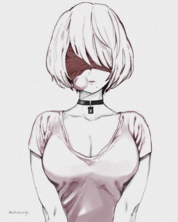 2b NIER Automata скетч