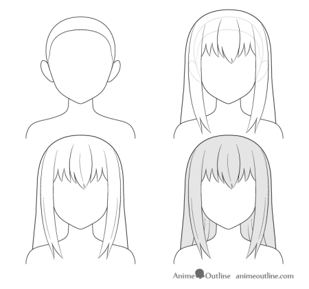 Учимся рисовать аниме волосы