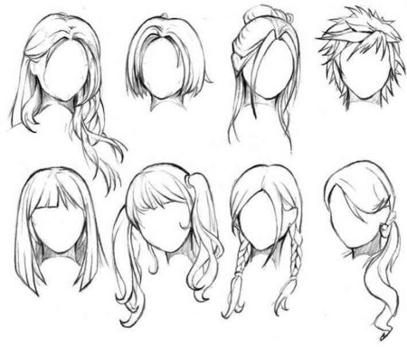 Аниме прически