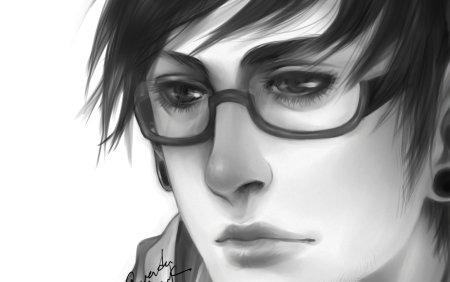 Парень в очках арт