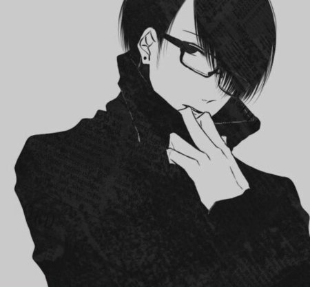 Парень в очках арт