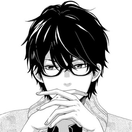 Аниме мальчик в очках