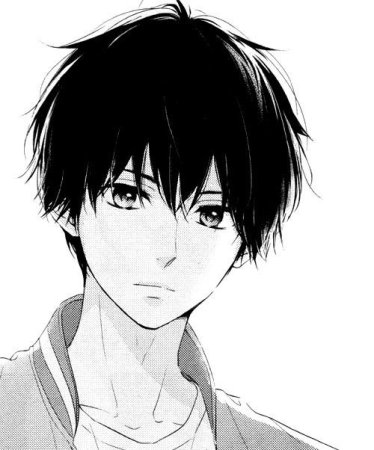 Аниме парни чб