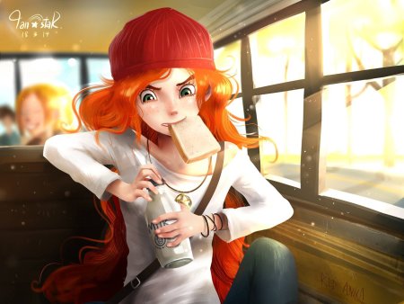 Рыжая мультяшка