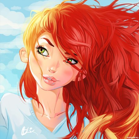 Рыжие девушки Рисованные