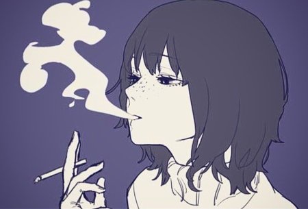 Курящая девушка рисунки аниме (51 фото)