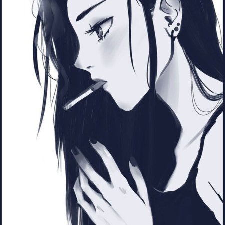 Аниме девушка с сигаретой