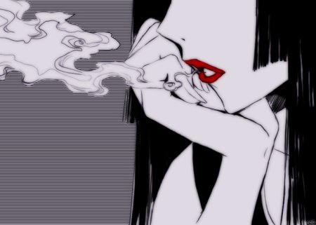 Курящая тян Эстетика