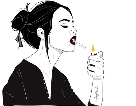 Женщина с сигаретой