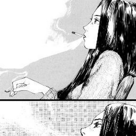 Манга курящая девушка