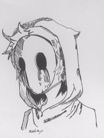 Человек в маске скетч