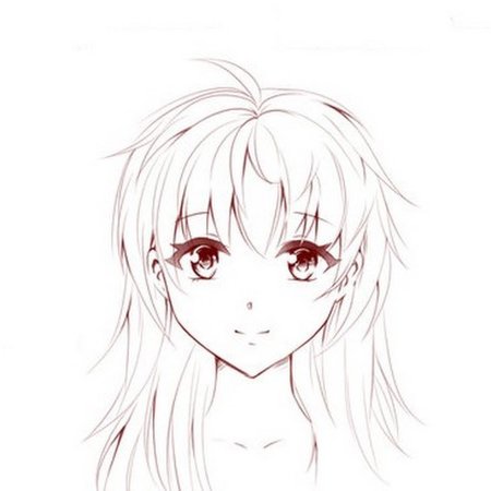 Лицо аниме тян для срисовки
