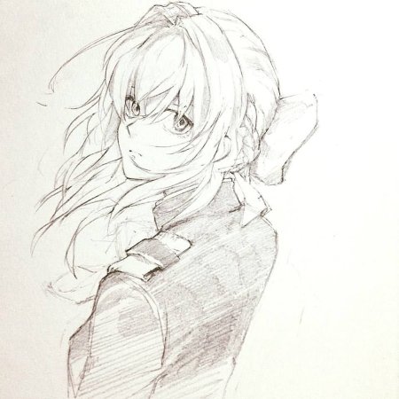 Скетчи аниме девушек