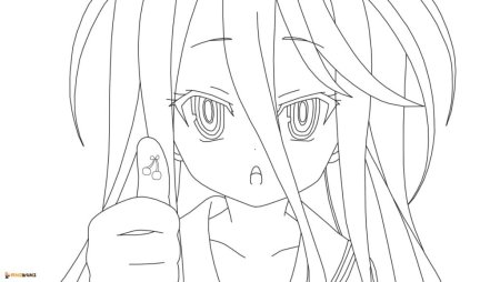 Нет игры нет жизни Широ карандашом