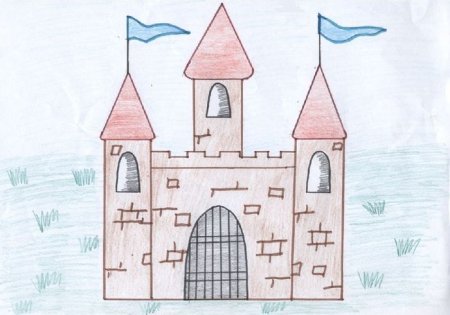 Рисунок к пьесе м.Мусоргского "старый замок".