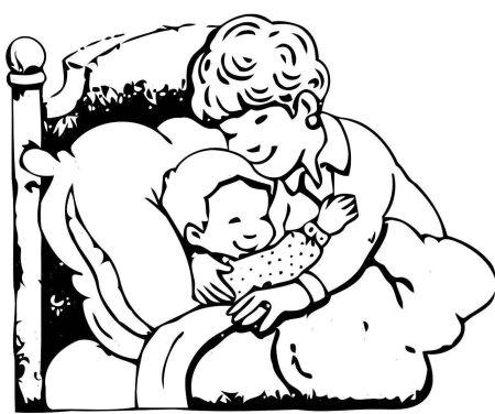 Колыбель раскраска для детей