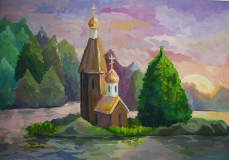 Храм рисунок