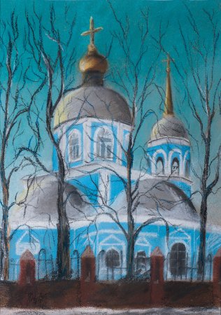 Никольский храм Льгов рисунки