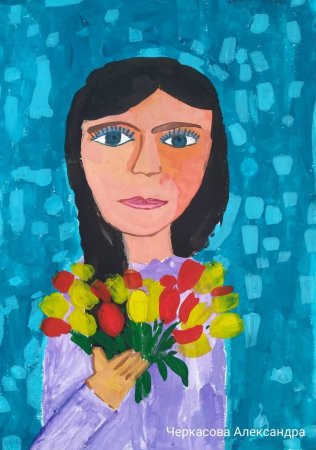 Мама с ребенком рисунок