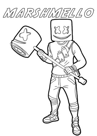 Раскраски Fortnite Ронин