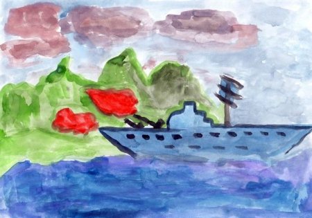 Рисование военный корабль