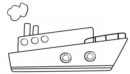 Корабль контур сбоку