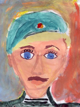 Макет лица для рисования