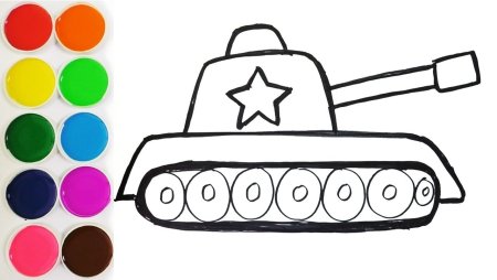 Трафарет танка для детей 6 лет