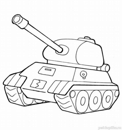 Раскраска танк т34 Военная техника