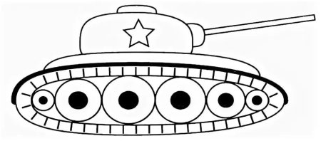 Трафарет танка