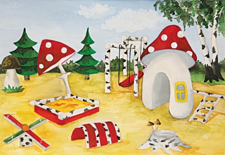 Рисование детской площадки