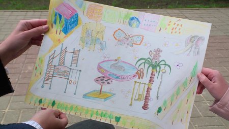 Рисунок на тему детская площадка