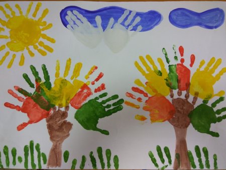 Рисование ладошками для детей