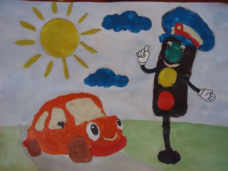 Рисование ПДД старшая группа