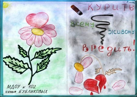 Детские рисунки на тему курение