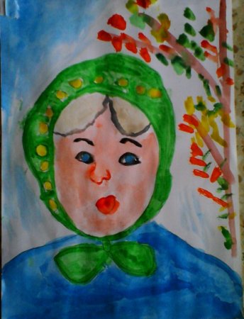Портрет бабушки детский